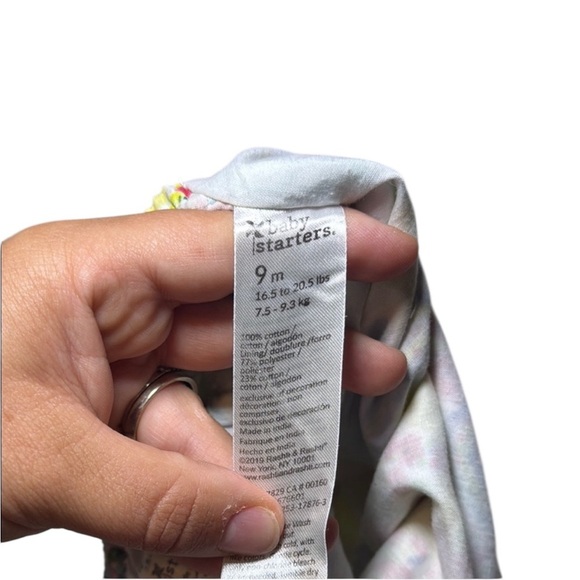 Baby Starters Yellow Paisley Print Open Back Halter Ruffle Butt Romper 9 Months - Picture 9 of 9